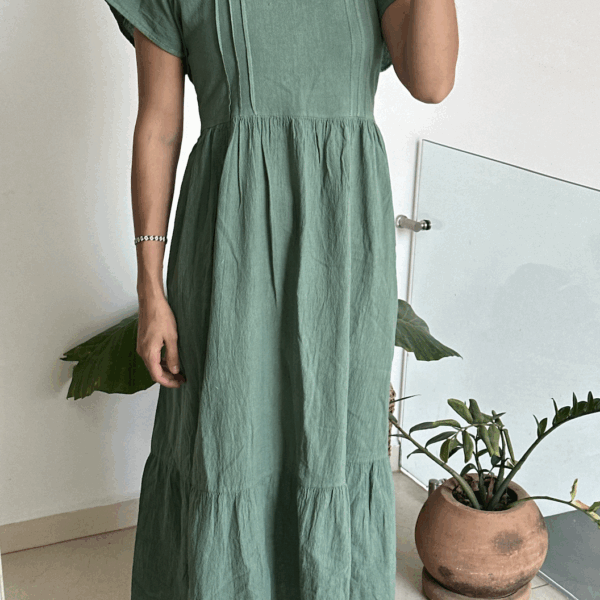 Vestido Orquidea Verde Sage
